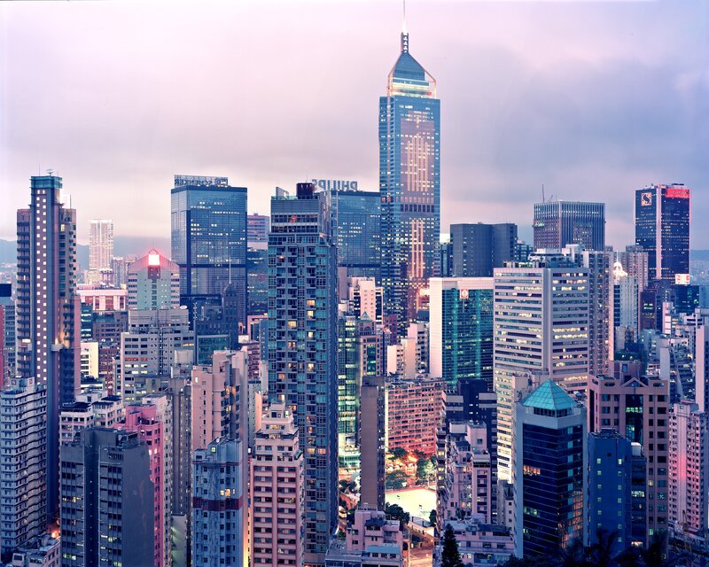 Hong Kong skyline at dusk