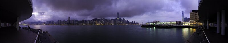 Hong Kong skyline at dusk