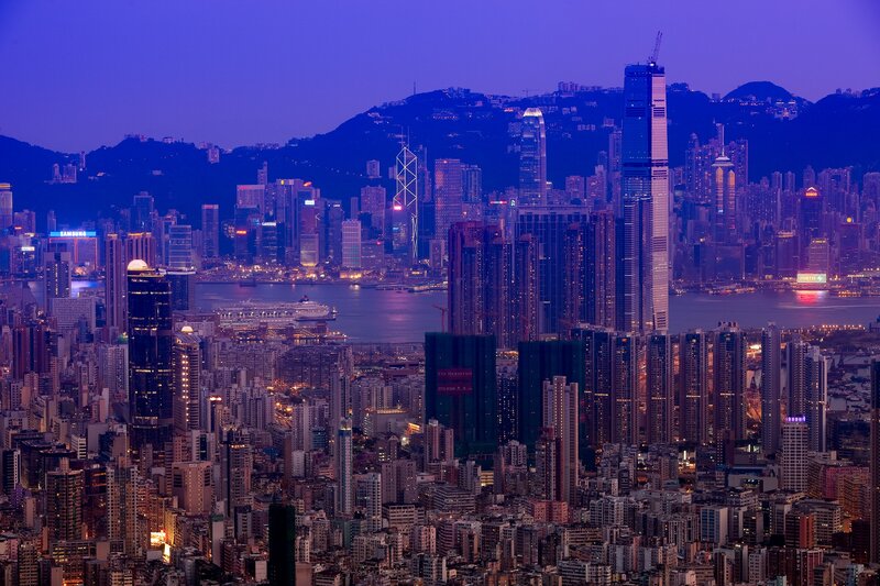 Hong Kong skyline at dusk