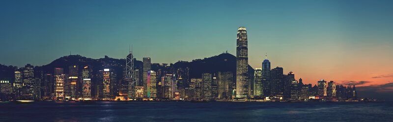 Hong Kong skyline at dusk