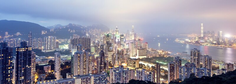 Hong Kong skyline at dusk