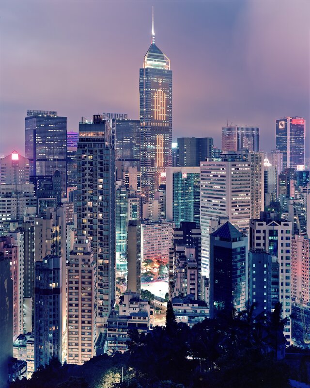 Hong Kong skyline at dusk