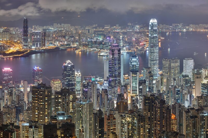 Hong Kong skyline at night