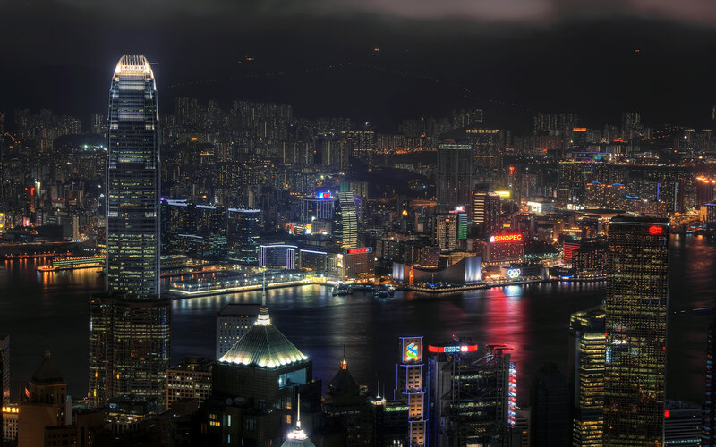 Hong Kong skyline at night