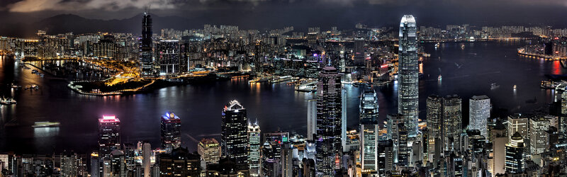 Hong Kong skyline at night