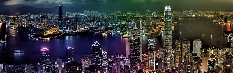 Hong Kong skyline at night