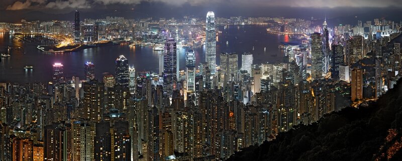 Hong Kong skyline at night