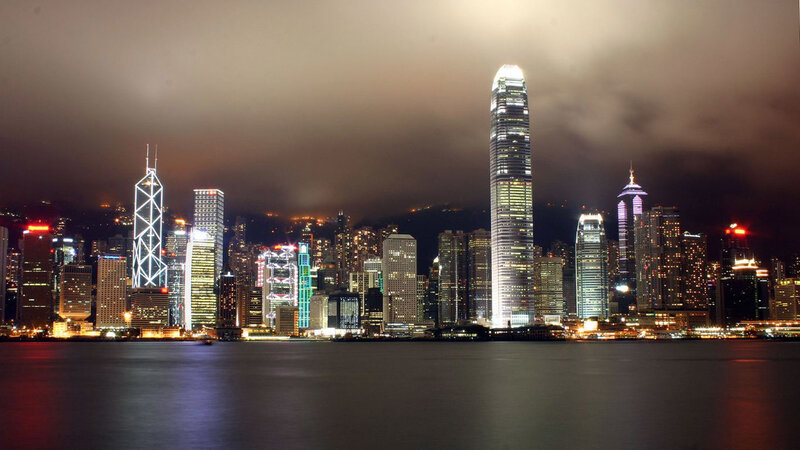 Hong Kong skyline at night