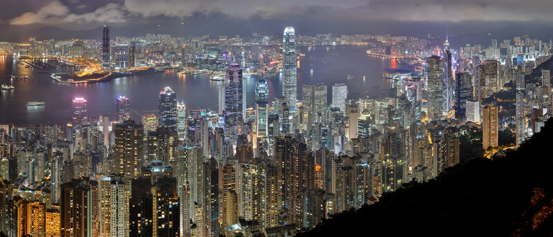Hong Kong skyline at night