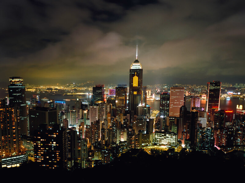 Hong Kong skyline at night