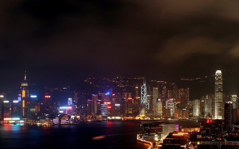 Hong Kong skyline at night