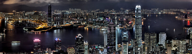 Hong Kong skyline at night