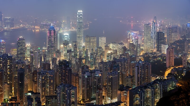 Hong Kong skyline at night