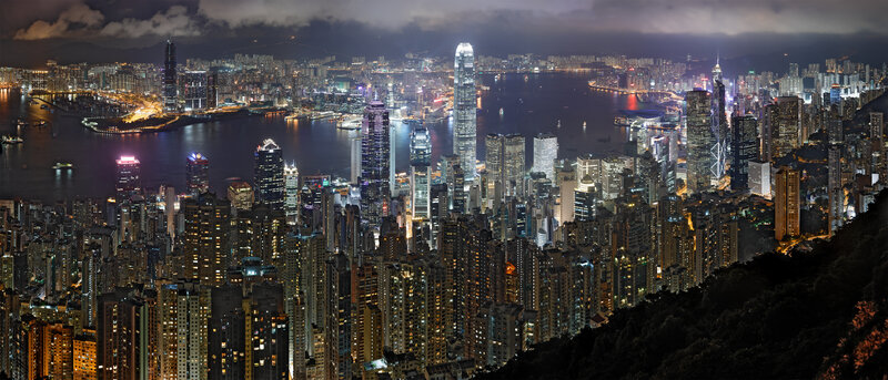 Hong Kong skyline at night