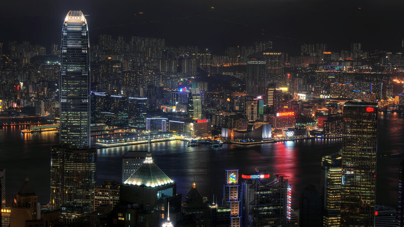 Hong Kong skyline at night