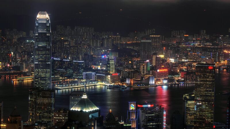 Hong Kong skyline at night