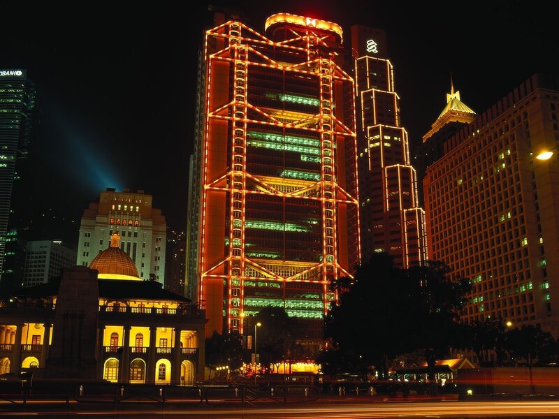 Hong Kong skyline at night