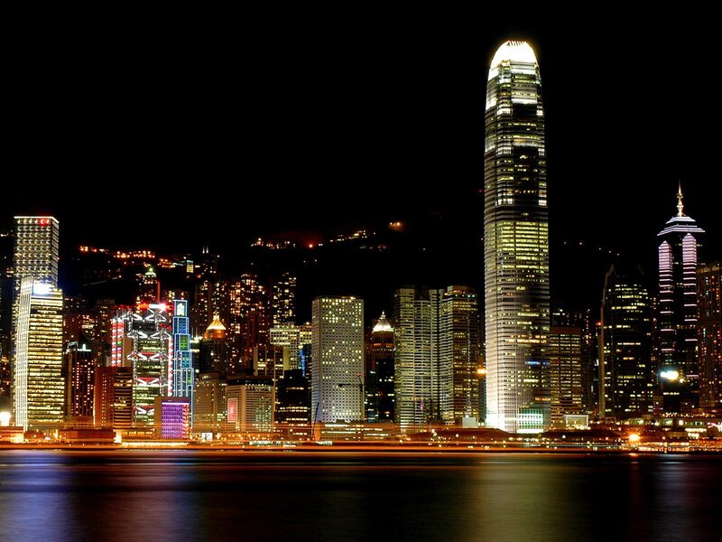 Hong Kong skyline at night