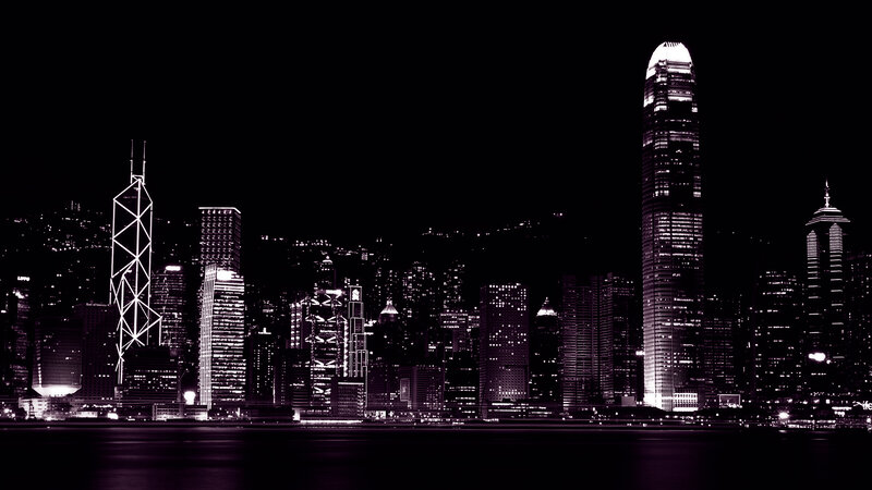 Hong Kong skyline at night