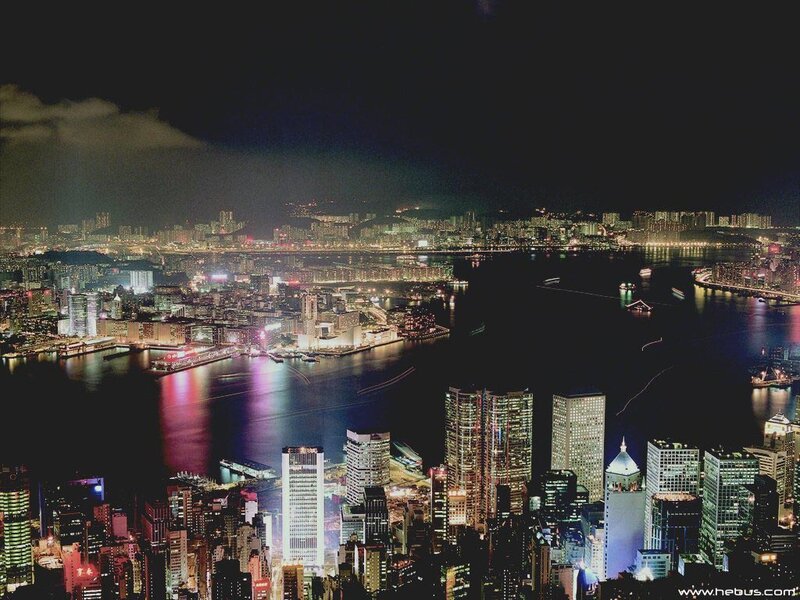 Hong Kong skyline at night