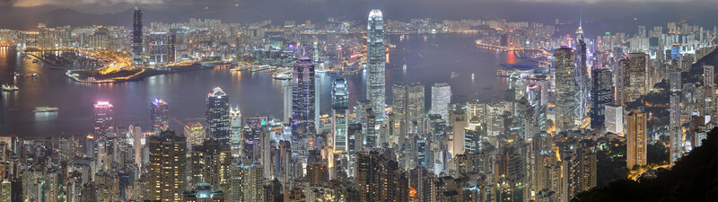 Hong Kong skyline at night