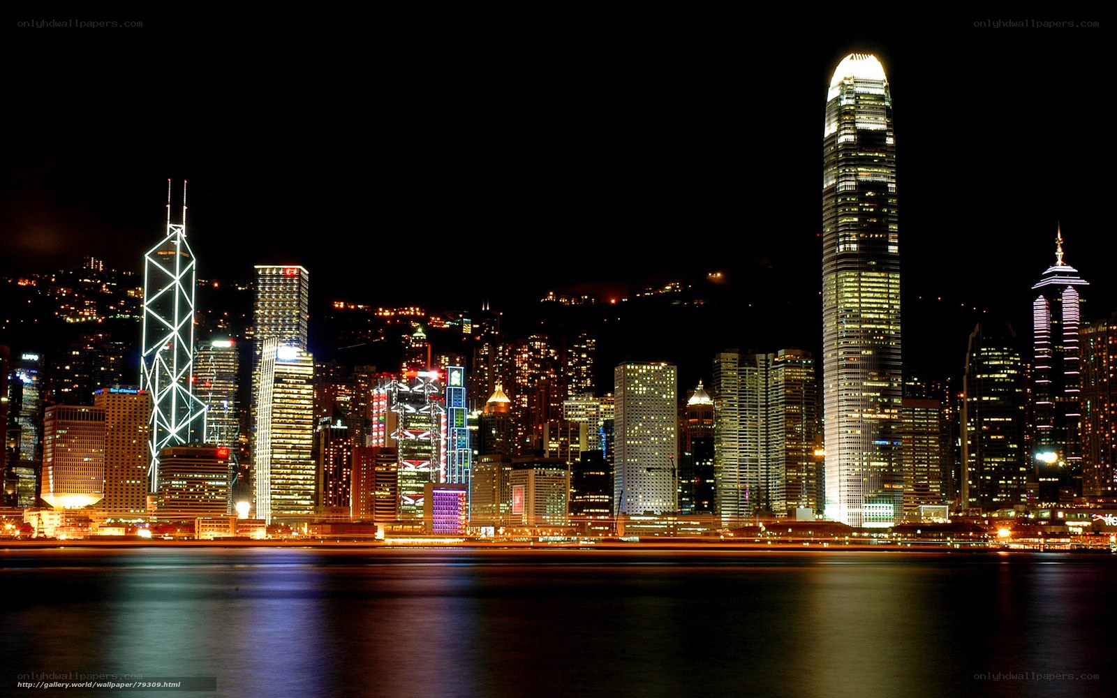 Hong Kong skyline at night
