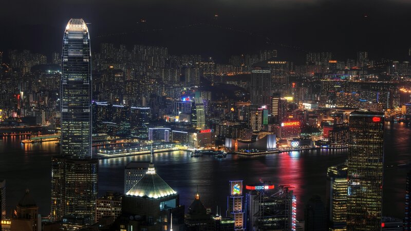 Hong Kong skyline at night