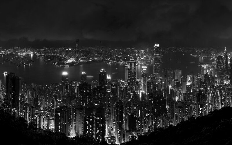 Hong Kong skyline at night