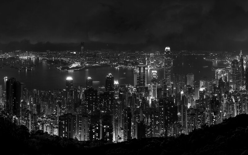 Hong Kong skyline at night