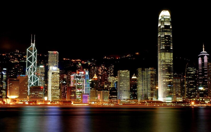 Hong Kong skyline at night