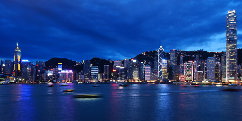 Hong Kong skyline at night