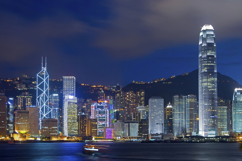 Hong Kong skyline at night