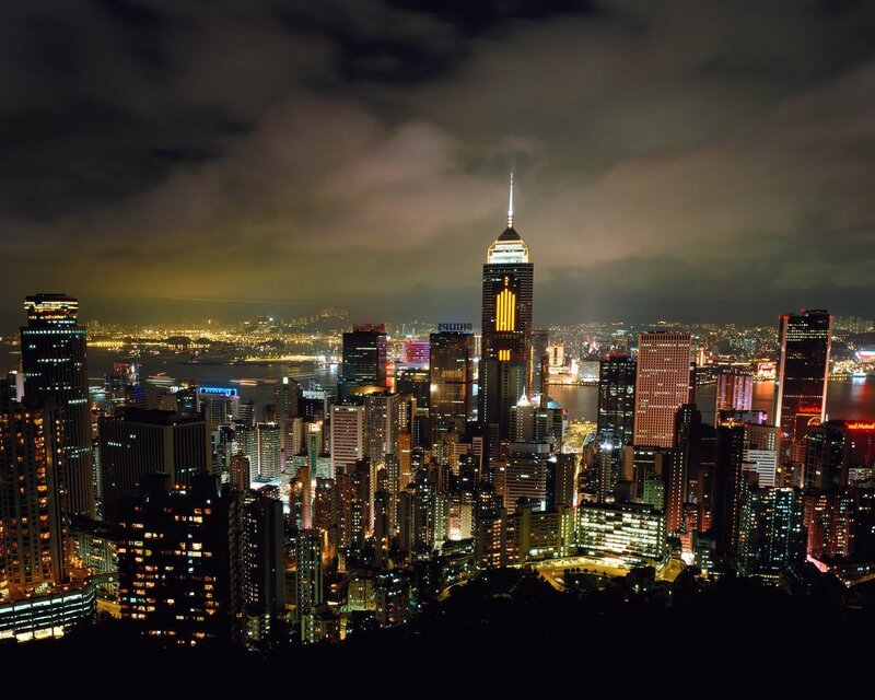 Hong Kong skyline at night