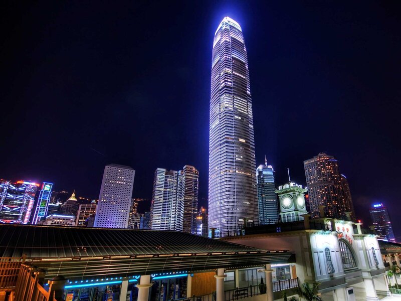Hong Kong skyline at night