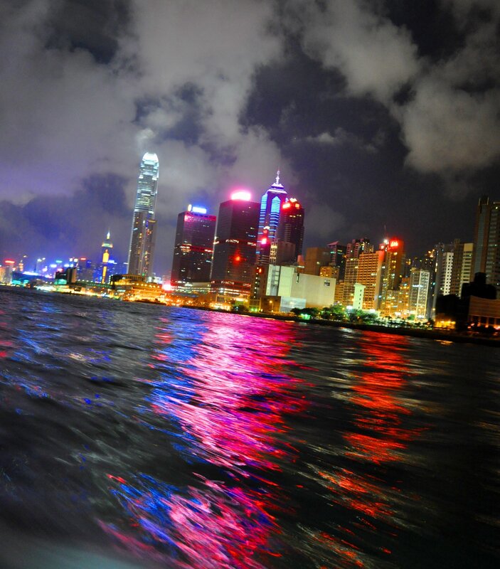 Hong Kong skyline at night