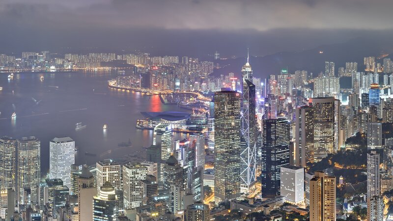 Hong Kong skyline at night