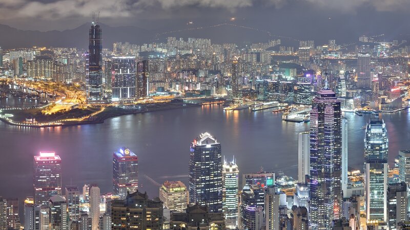 Hong Kong skyline at night
