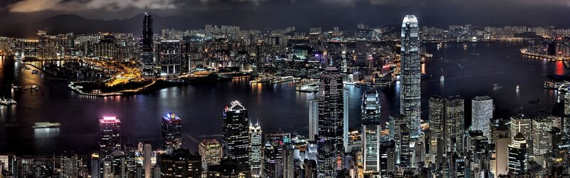 Hong Kong skyline at night