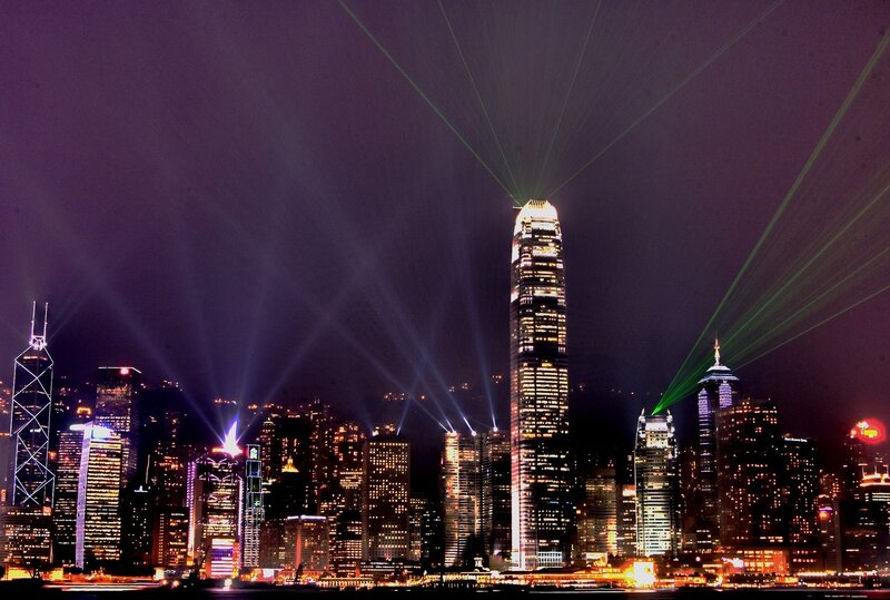 Hong Kong skyline at night