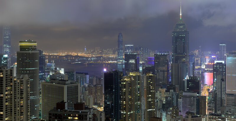 Hong Kong skyline at night