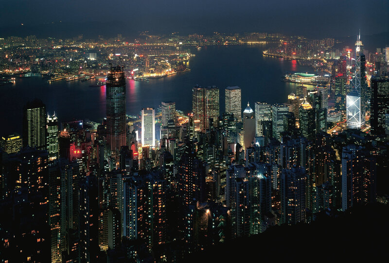 Hong Kong skyline at night
