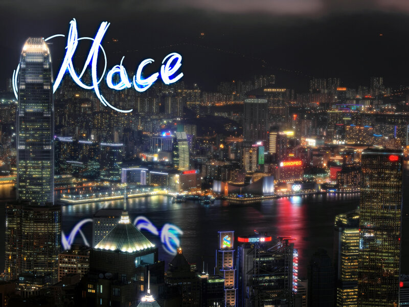Hong Kong skyline at night