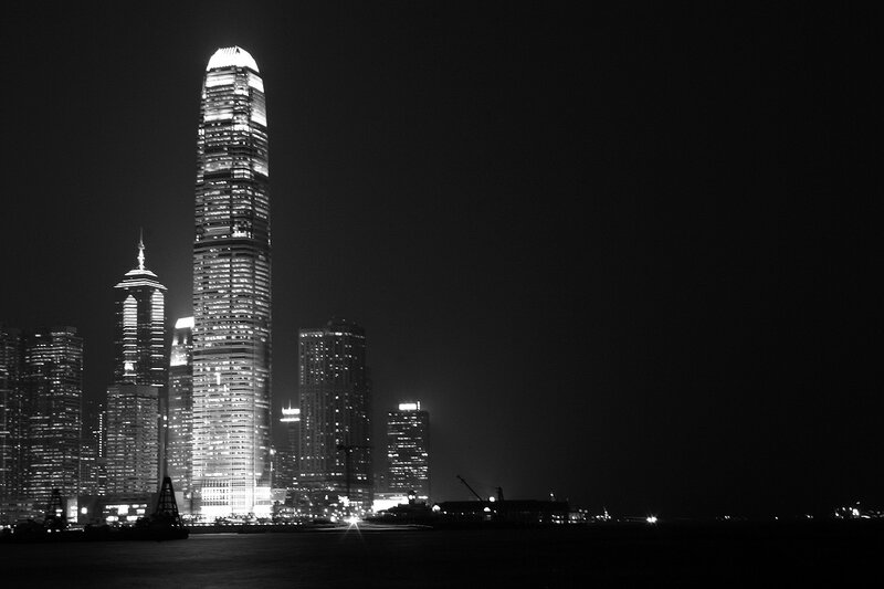 Hong Kong skyline at night