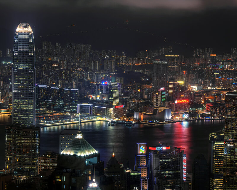 Hong Kong skyline at night
