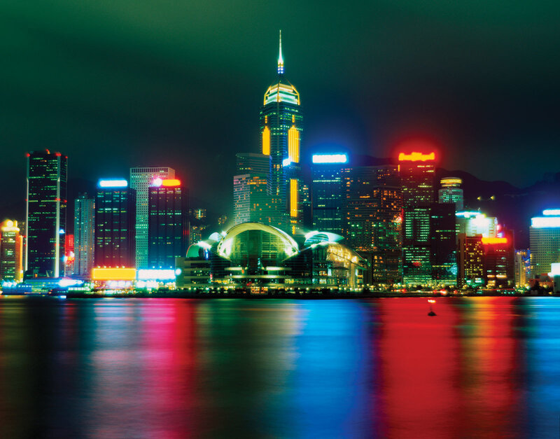 Hong Kong skyline at night