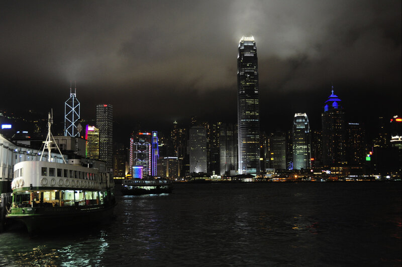 Hong Kong skyline at night