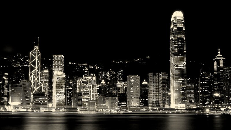 Hong Kong skyline at night