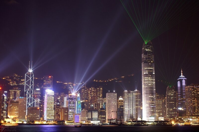 Hong Kong skyline at night