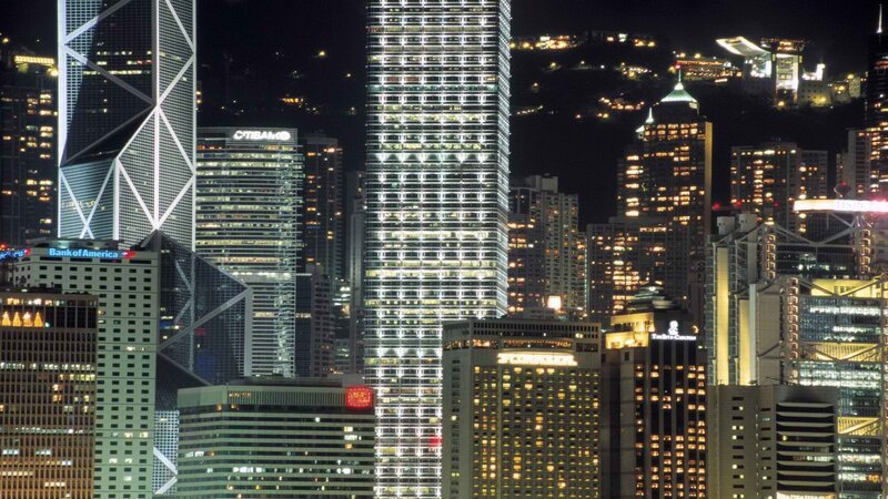 Hong Kong skyline at night