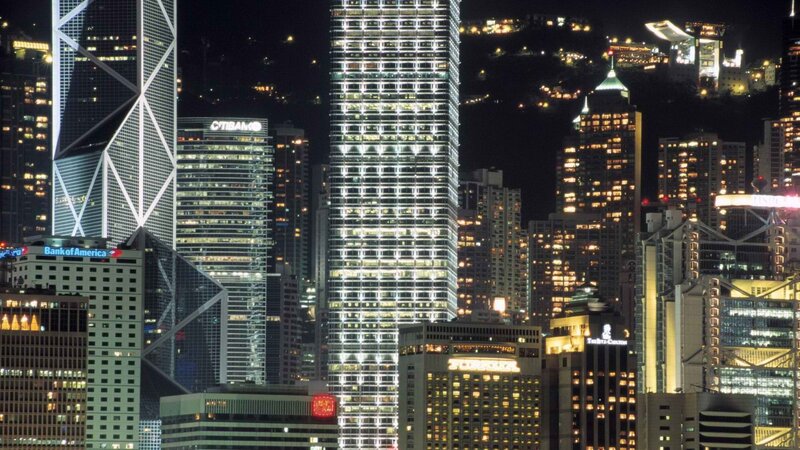 Hong Kong skyline at night